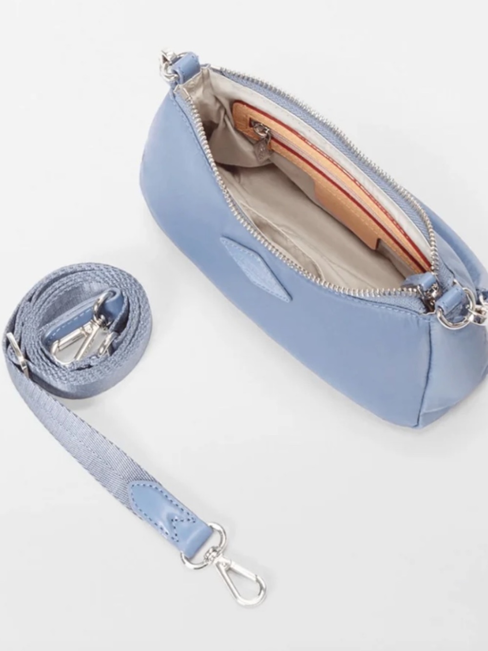 MZ WALLACE NWT STONE BLUE MINI CHELSEA SHOULDER - Picture 4 of 6